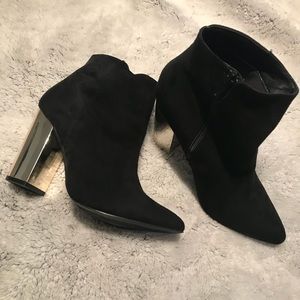 Metallic Heel Ankle Booties